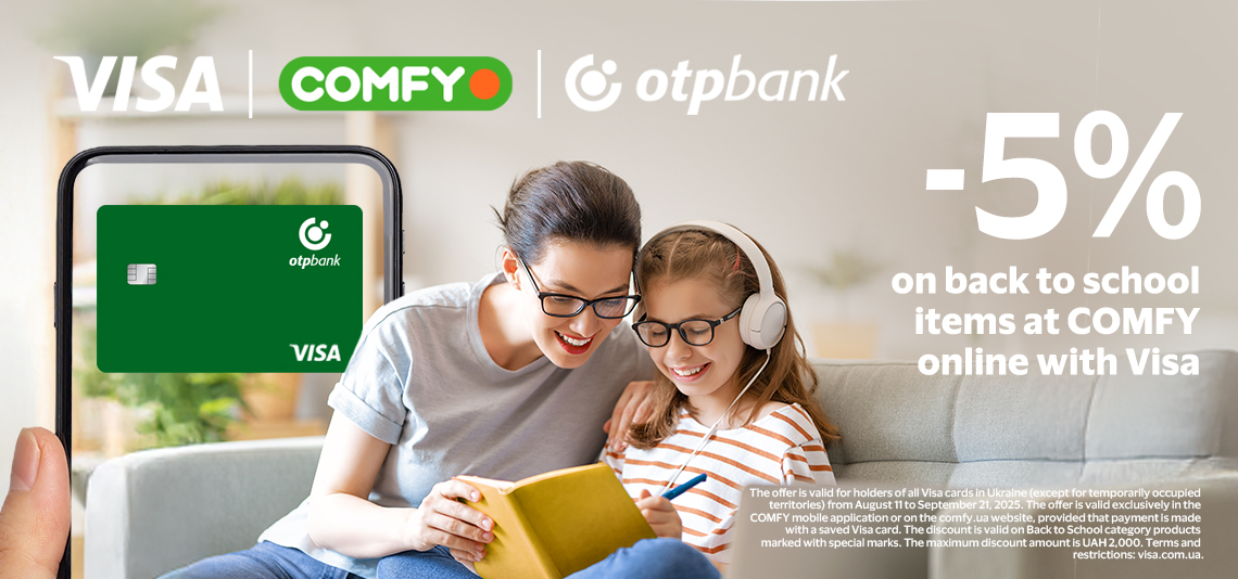 Back to school with savings: get 5% off school essentials at COMFY with your OTP BANK Visa Card