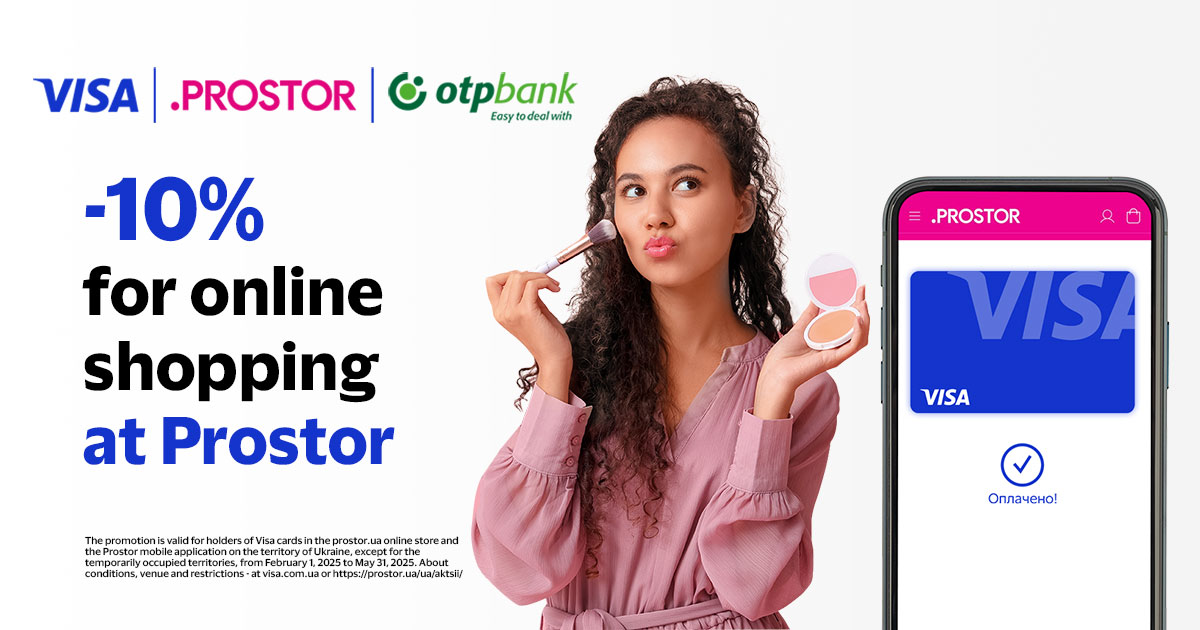 -10% discount for online purchases in Prostor with Visa card by OTP Bank