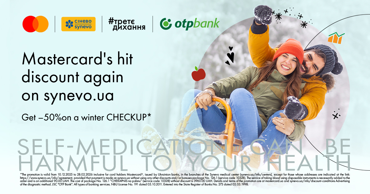 50% Discount on a Full Check-Up at Synevo with Your Mastercard from OTP Bank!