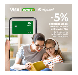 Back to school with savings: get 5% off school essentials at COMFY with your OTP BANK Visa Card