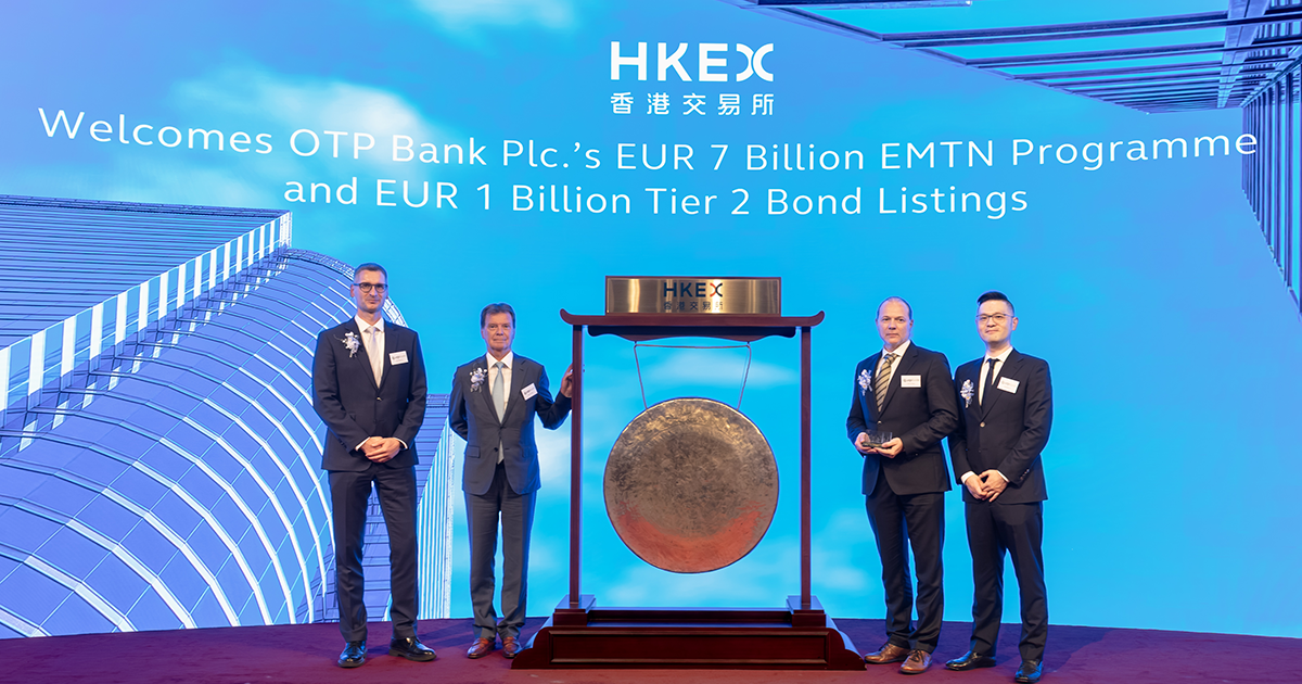 OTP Group Becomes First EU Bank to Establish a Bond Programme on the Hong Kong Stock Exchange