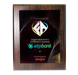 OTP Bank Awarded as one of Most Robust Banks, — Finawards 2022 Rating