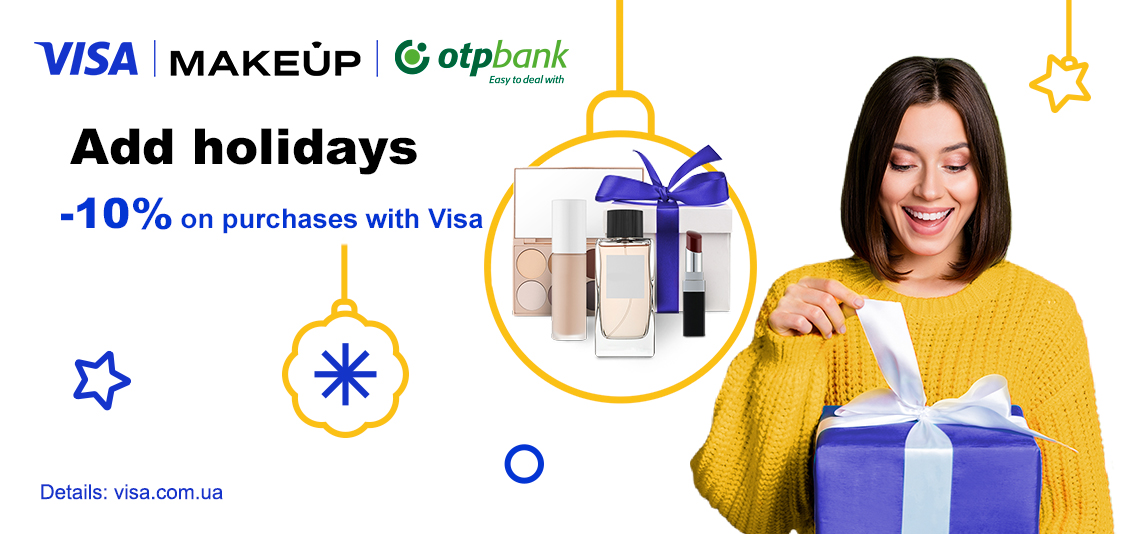 -10% on purchases on Makeup together with Visa and OTP Bank