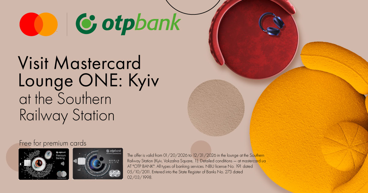 A comfortable journey begins even before boarding the train with premium Mastercard cards from OTP Bank
