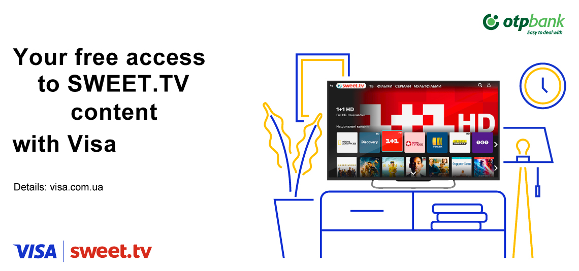 Your free access to SWEET.TV content with Visa