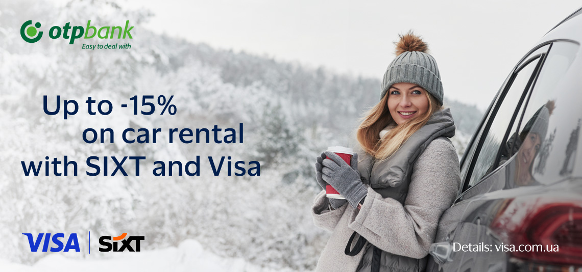 Up to -15% on car rental with SIXT, OTP Bank and Visa!