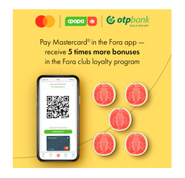OTP Bank, together with Mastercard and Fora, multiply your bonuses for purchases