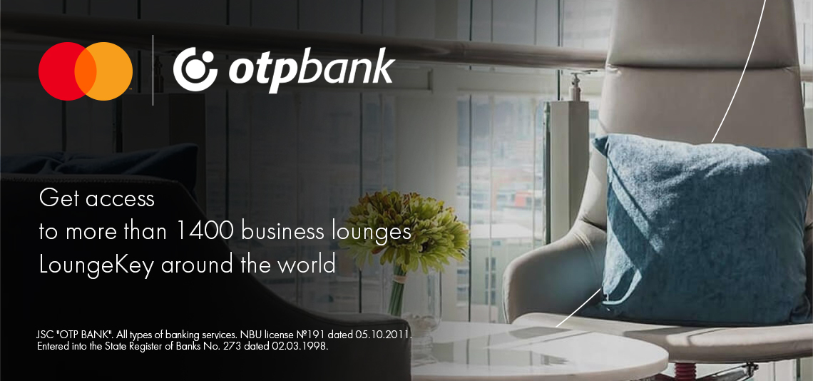 Get access to more than 1,400 LoungeKey lounges worldwide with OTP Bank Mastercard premium cards