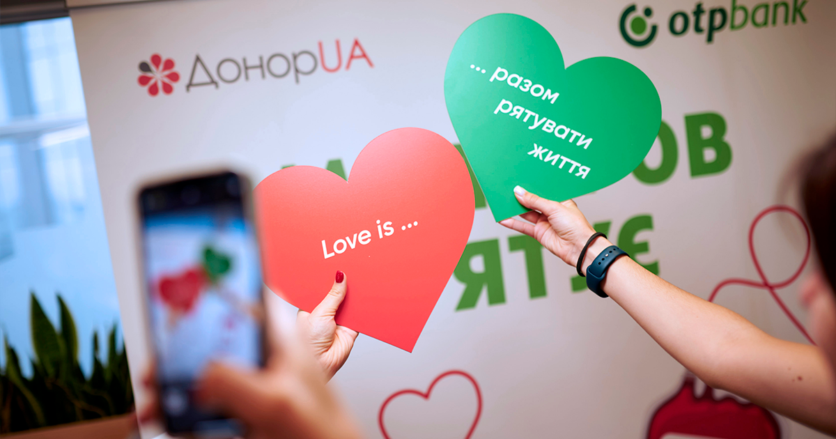 To Valentine's Day: OTP Bank held a corporate Donor Day