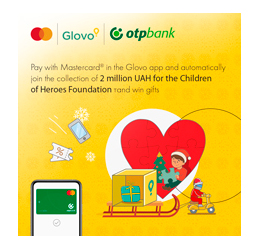 Do good and win gifts when paying for Glovo services with an OTP BANK Mastercard