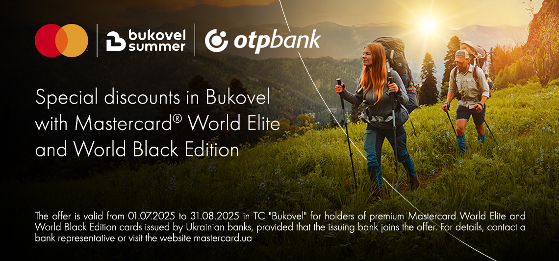 Exclusive Discounts for Mastercard® World Elite and World Black Edition Cardholders from OTP Bank in Bukovel