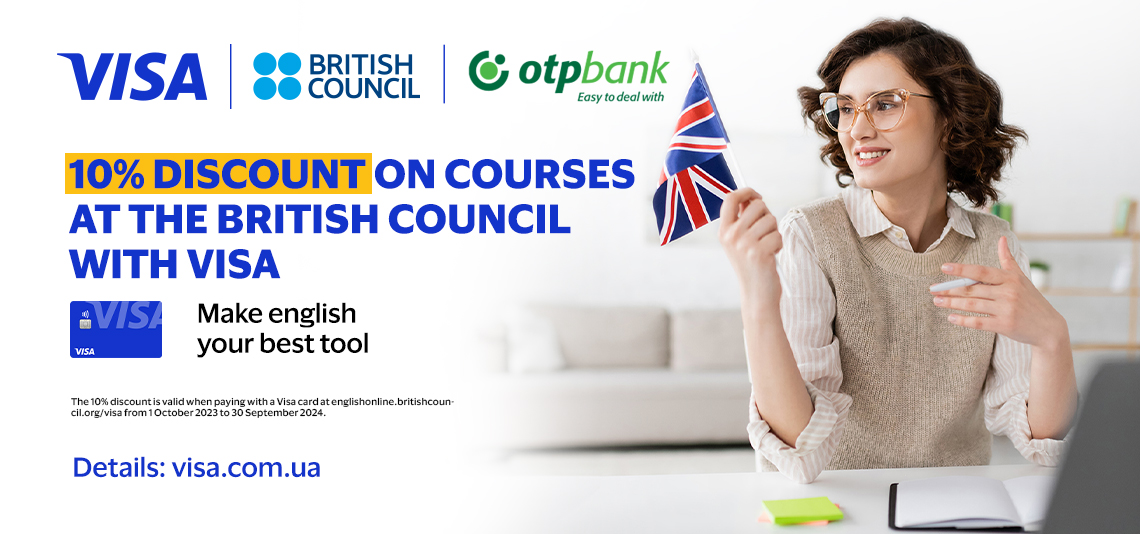 Become free with english language with British Council and OTP Bank Visa card!